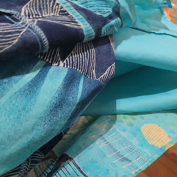 Petite Wrap Skirt Beach Blue Long 12 - Picture 5 of 7